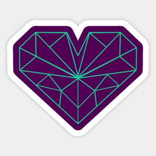 Lazer Heart Sticker